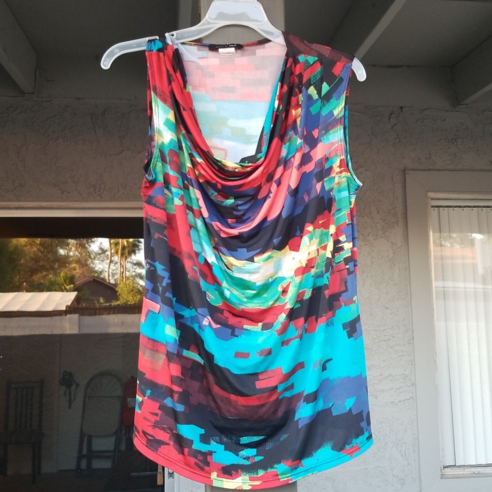 Watercolor dressy top